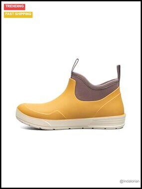 Waterproof Seamless Rubber Ankle Boots Pull-On Outdoor Water Shoe